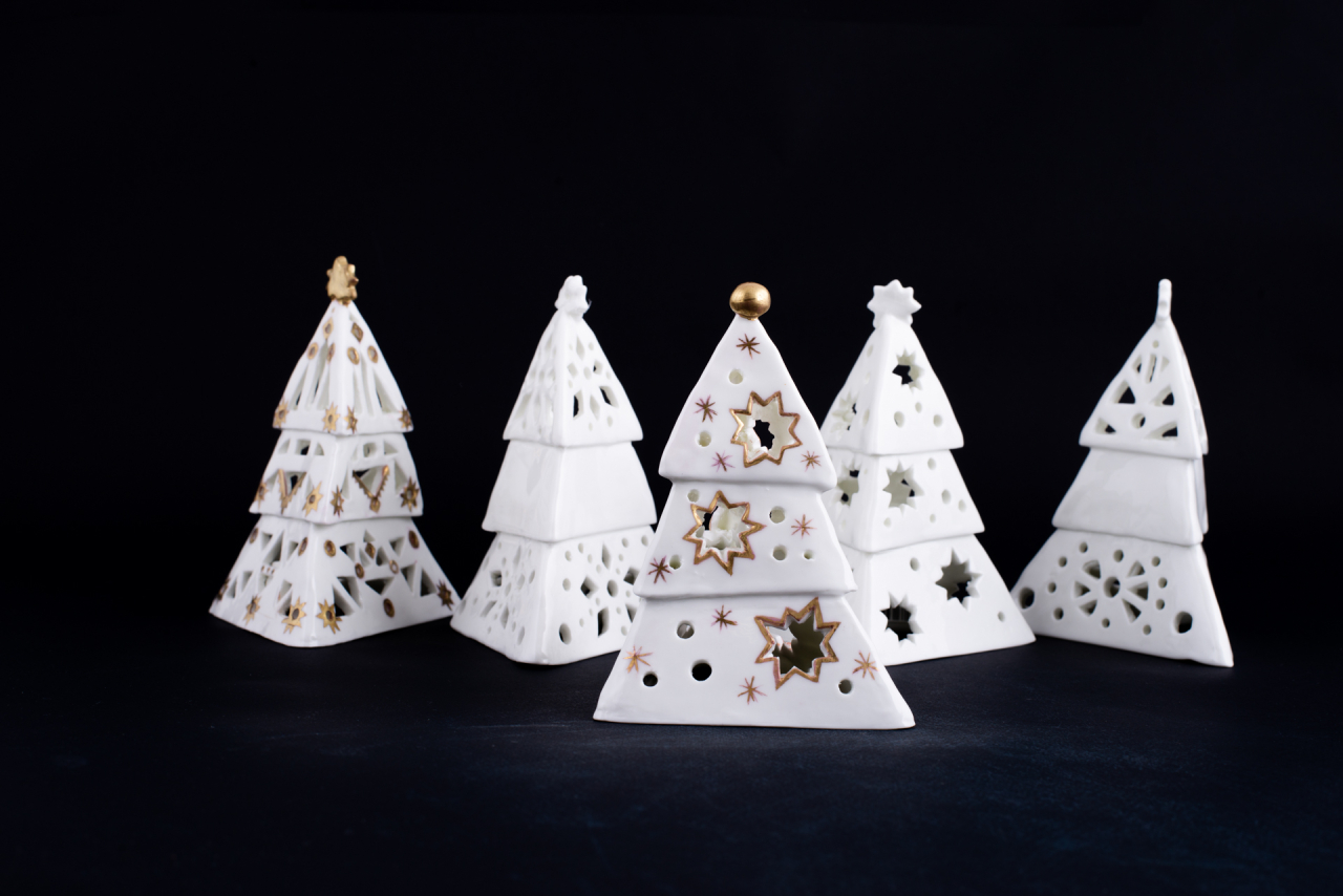 Подсвечник Елочка-звезда, рисунок Золотой, арт 60.15275.00.1, 