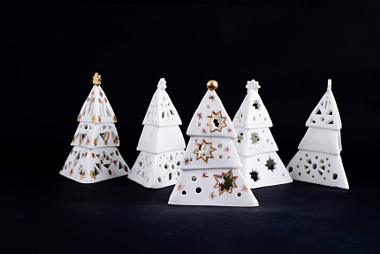 Подсвечник Елочка-звезда, рисунок Золотой, арт 60.15275.00.1