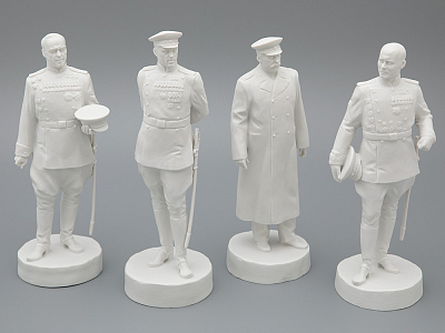 Скульптура Маршал Конев И.С., в подарочной упаковке, Белый бисквит, арт. 81.33454.00.1