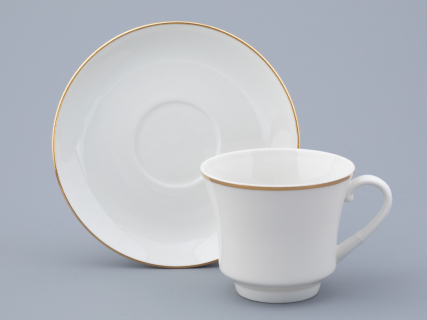 Чашка с блюдцем чайная 220 мл форма Банкетная рисунок Золотая лента арт. 81.16356.00.1, 