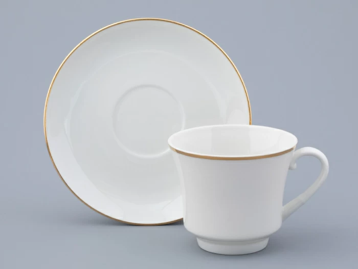 Чашка с блюдцем чайная 220 мл форма Банкетная рисунок Золотая лента арт. 81.16356.00.1, 