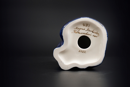 Скульптура Кобальтовый Кот, арт 62.15147.00.1