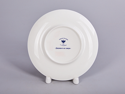 Чашка с блюдцем кофейная 180 мл.,  форма Билибина,  рисунок  Деревня на озере  арт. 81.15225.00.1