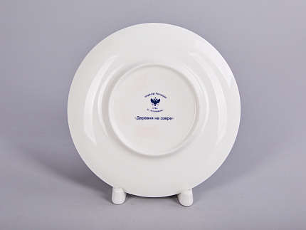 Чашка с блюдцем кофейная 180 мл.,  форма Билибина,  рисунок  Деревня на озере  арт. 81.15225.00.1