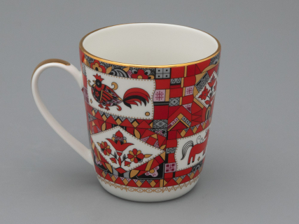 Чашка с блюдцем чайная 300 мл форма Колокол рисунок Красный конь арт.81.34079.00.1, 