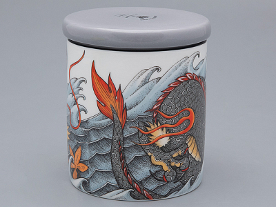 Подарочный набор Свеча рисунок TATTOO Dragon аромат Аква арт. 81.31628.00.1