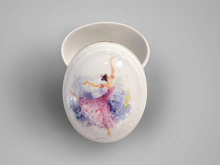 Туалетная коробочка форма Овальная рисунок Фея сирени арт. 80.86405.00.1