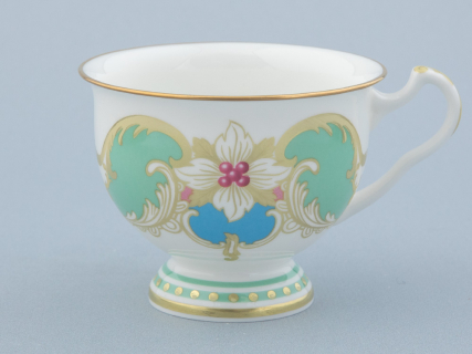 Чашка с блюдцем чайная 240 мл форма Айседора рисунок Аквамарин арт. 81.30907.00.1, 