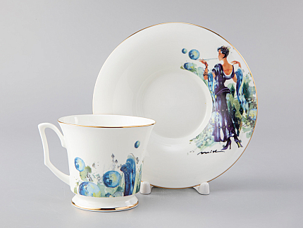 Чашка с блюдцем чайная форма Юлия рисунок Весна/Spring, арт. 81.29412.00.1