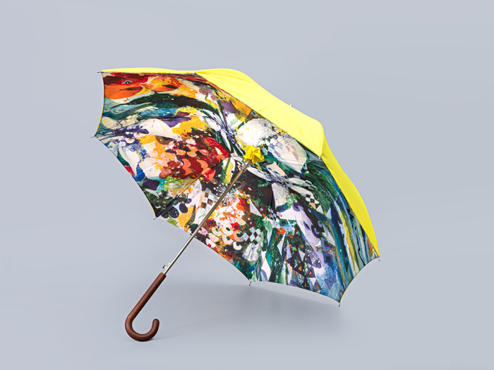 Зонт- трость рисунок Весенний букет в чехле желтый арт. 41.00129.02, 