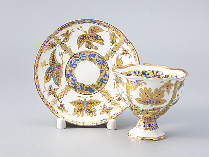 Сервиз кофейный форма Наташа рисунок Фантастические бабочки, 6 персон 14 предметов, арт. 81.21238.00.1