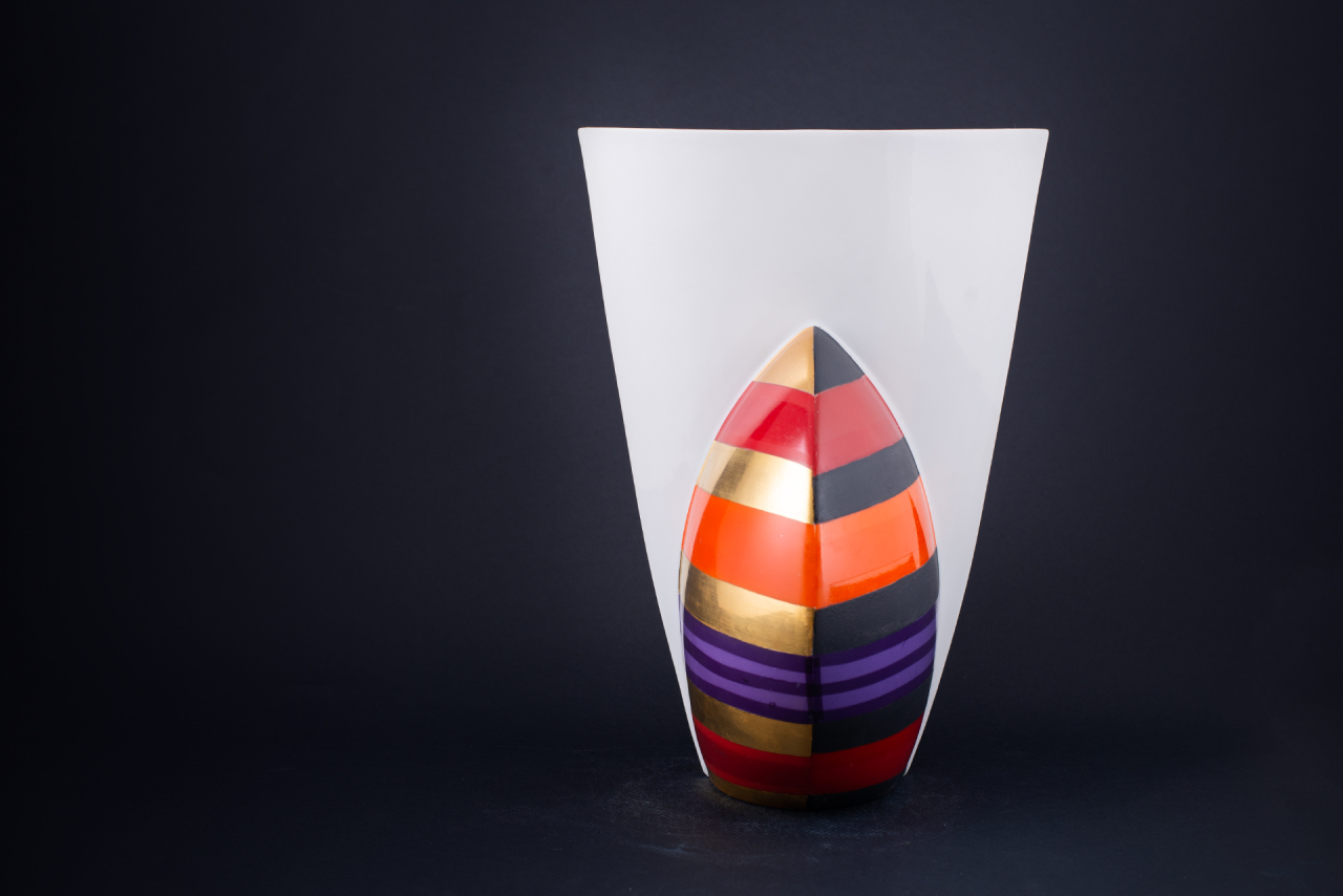 Ваза Полосатая на форме Юкатан Круг, арт 60.06682.00.1, 