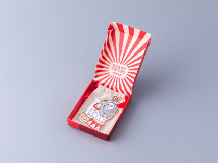 Елочная игрушка Гранд цирк в подарочной упаковке, рисунок Лев арт 81.34390.00.1, 