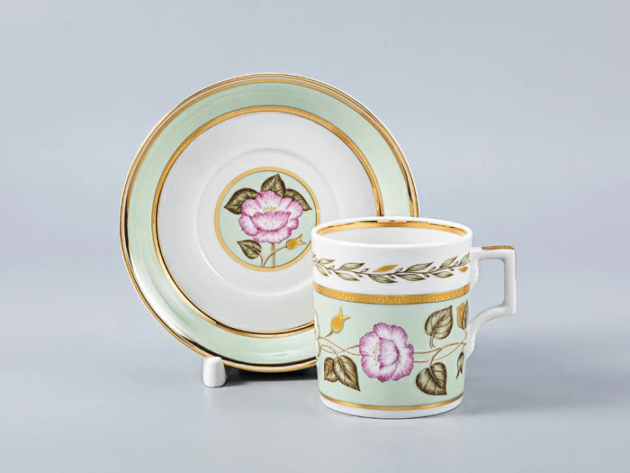 Сервиз чайный форма Гербовая рисунок Нефритовый фон, 6 персон 20 предметов, арт. 81.20900.00.1, 