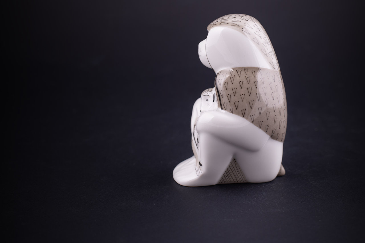 Скульптура Павиан с детенышем, рисунок Колыбельная, арт 62.09306.00.1, 