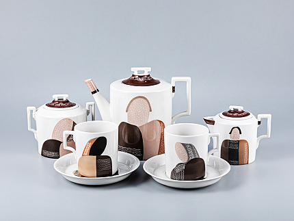 Сервиз чайный форма Гербовая рисунок Бабы, 2 персоны 7 предметов, арт. 81.15102.00.1