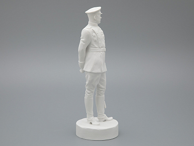 Скульптура Маршал Рокоссовский К.К., в подарочной упаковке, Белый бисквит, арт. 81.33455.00.1