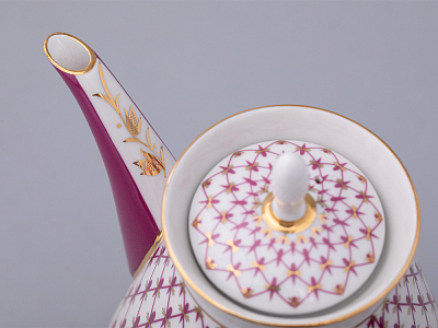 Чайник доливной 1350 мл форма Молодежная рисунок Сетка-Блюз 2 арт. 80.92728.00.1