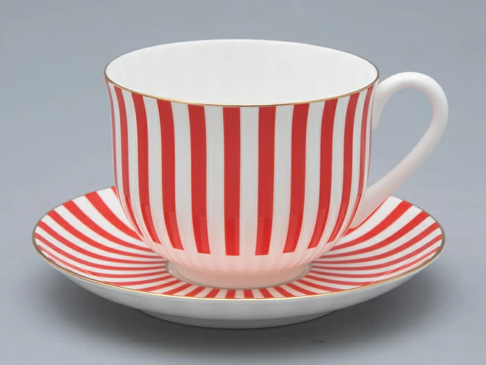 Чашка с блюдцем чайная форма Ландыш рисунок Да и нет Кардинал, арт. 81.32282.00.1, 