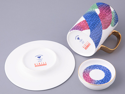 Подарочный набор Бокал с блюдцем и крышкой, форма top, рисунок Лунный змей, арт. 81.32798.00.1