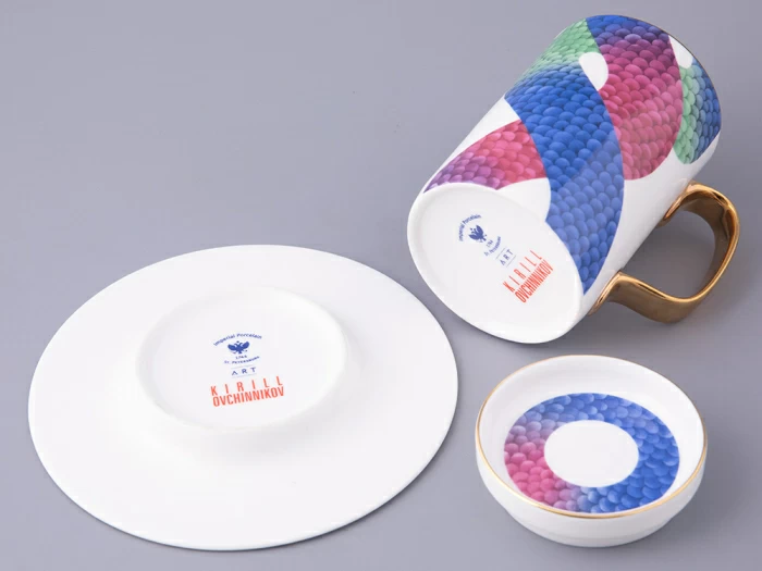 Подарочный набор Бокал с блюдцем и крышкой, форма top, рисунок Лунный змей, арт. 81.32798.00.1, 