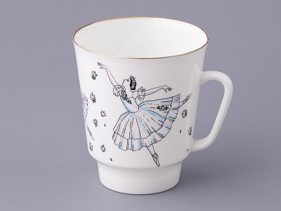 Трехпредметный комплект 165 мл форма Майская рисунок Балет Жизель, арт. 81.17154.00.1