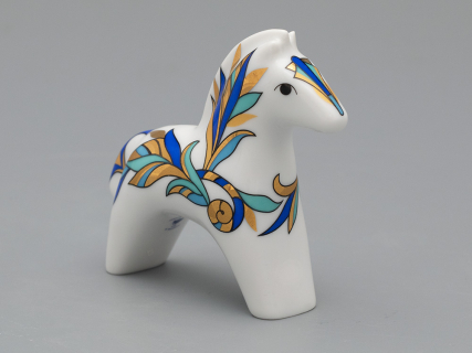 Скульптура форма Лошадь рисунок Синяя арт 82.04519.00.1, 