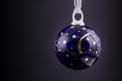 Елочная игрушка Шар, рисунок Рождественская ночь, арт 60.15222.00.1