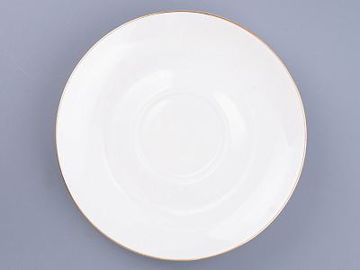 Чашка с блюдцем чайная 300 мл форма Купольная рисунок Золотая лента арт. 81.16430.00.1