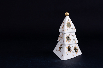 Подсвечник Елочка-звезда, рисунок Золотой, арт 60.15275.00.1