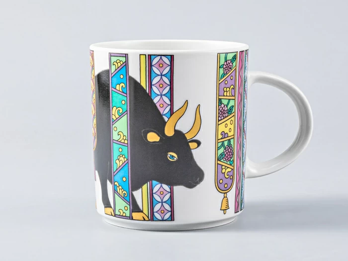 Кружка форма Стандарт рисунок Черный бык, арт. 80.99933.00.1, 
