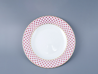 Тарелка 200 мм форма Европейская рисунок Сетка-Блюз 2  арт. 80.87556.00.1