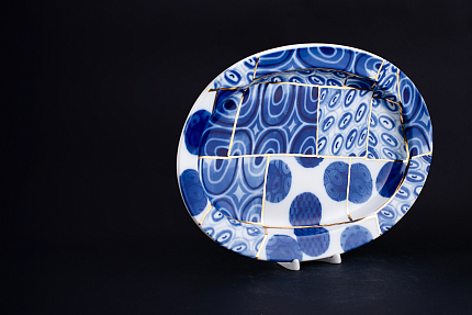 Блюдо Золотой шов на форме Молодежная, арт 60.13735.00.1