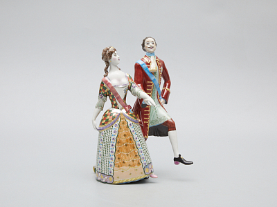 Скульптура Петр и Екатерина Петровская Ассамблея арт. 82.51219.00.1