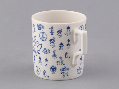 Подарочный набор Чашка с блюдцем чайная, форма Гербовая, рисунок Лого 2, арт 81.32932.00.1