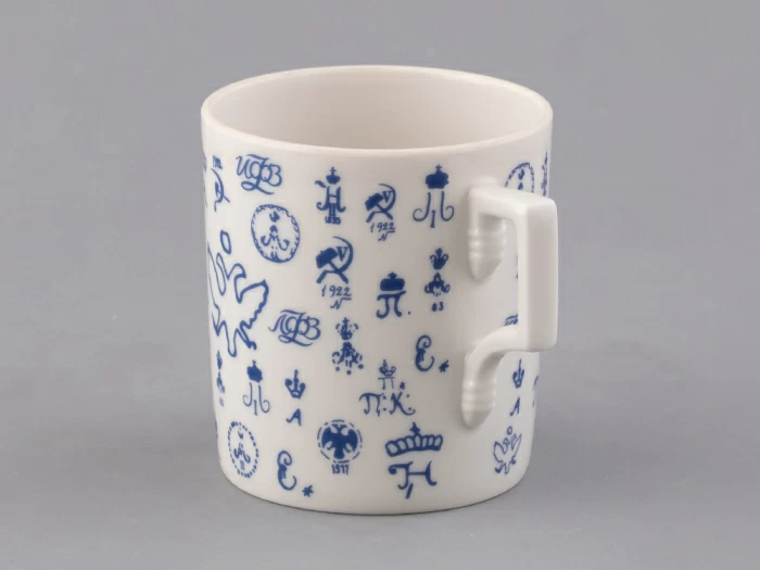 Подарочный набор Чашка с блюдцем чайная, форма Гербовая, рисунок Лого 2, арт 81.32932.00.1, 