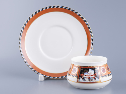 Чашка с блюдцем кофейная 180 мл.,  форма Билибина, рисунок Василиса арт. 81.16131.00.1, 