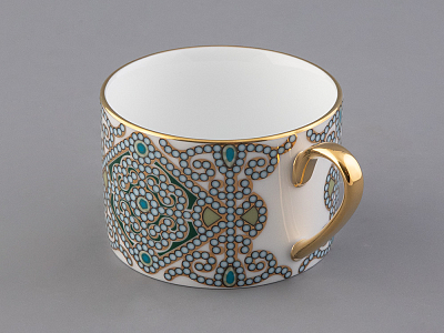 Чашка с блюдцем 250 мл в подарочной упаковке форма Соло, рисунок, Ландыш майский, арт. 81.32654.00.1