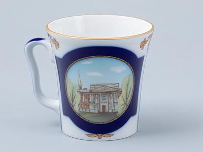 Бокал с блюдцем форма Ленинградский рисунок Прадеду правнук арт. 81.31478.00.1