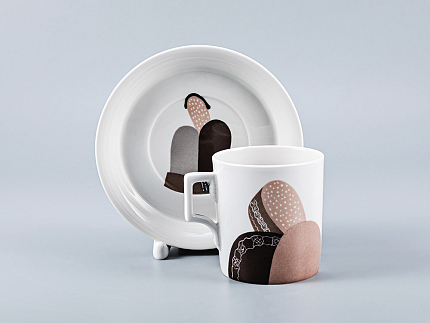 Сервиз чайный форма Гербовая рисунок Бабы, 2 персоны 7 предметов, арт. 81.15102.00.1