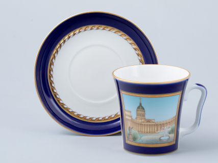 Бокал с блюдцем форма Ленинградский рисунок Канал Грибоедова арт. 81.31476.00.1, 