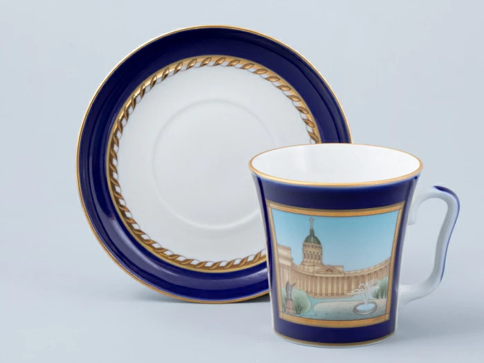 Бокал с блюдцем форма Ленинградский рисунок Канал Грибоедова арт. 81.31476.00.1, 