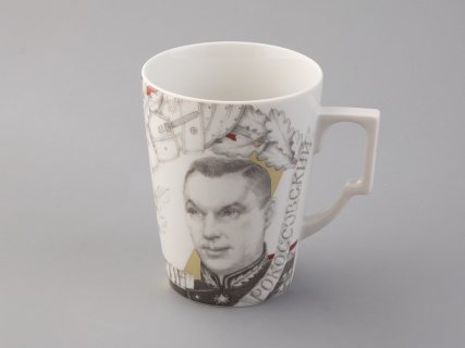 Бокал с блюдцем в подарочной упаковке, форма Гранд, рисунок Маршалы победы Константин Рокоссовский, арт. 81.33244.00.1, 