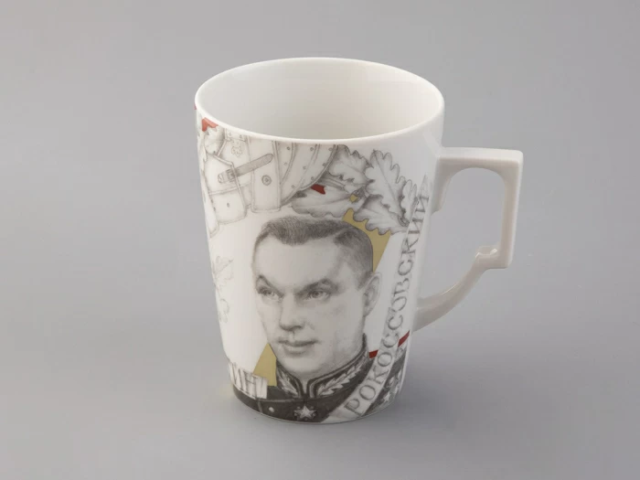 Бокал с блюдцем в подарочной упаковке, форма Гранд, рисунок Маршалы победы Константин Рокоссовский, арт. 81.33244.00.1, 