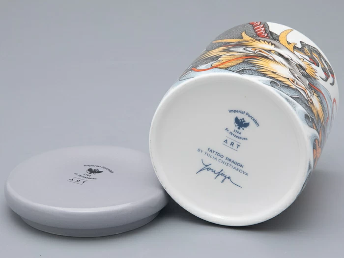 Подарочный набор Свеча форма ТОП рисунок Tattoo Dragon (Татуировка Дракон) аромат Загадочный лес арт. 81.32067.00.1, 