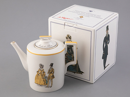 Подарочный набор заварочный форма Гербовая рисунок Modes de Paris (желтый) арт. 81.26407.00.1