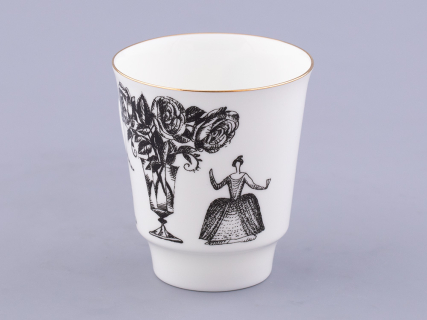 Чашка с блюдцем 165 мл форма Майская, рисунок Русские писатели Цветаева, арт. 81.32766.00.1, 