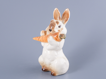 Скульптура Заяц с морковкой № 1 арт. 82.01962.00.1, 