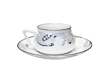 Чашка с блюдцем кофейная 180 мл.,  форма Билибина 1, рисунок  Крокус  арт. 81.16133.00.1