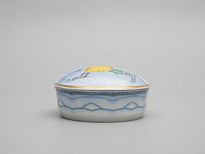 Туалетная коробочка форма Круглая рисунок Зима. Хоккей арт. 81.31061.00.1